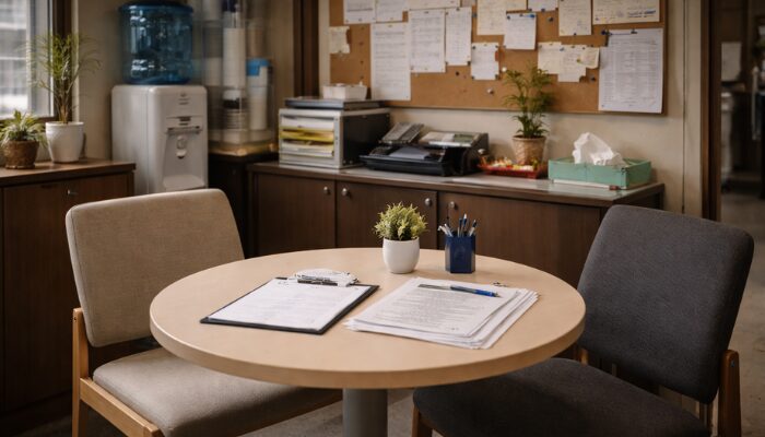 相談しやすい雰囲気を感じる中堅タクシー会社の空間イメージ