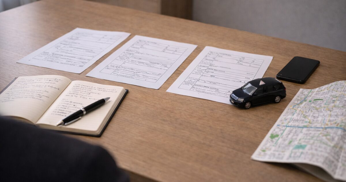 配車アプリ対応を含むタクシー求人の条件を比較しながら会社選びを検討するイメージ